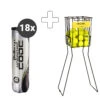 Code Black 18 Tubi Da 4 In Aggiunta Cesto Per Palline -Tennis Attrezzature Negozio 0003100000 000 1