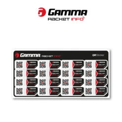 Gamma Racket Info Internationale Version Incollare Gli Adesivi Confezione Da 16 - Nero