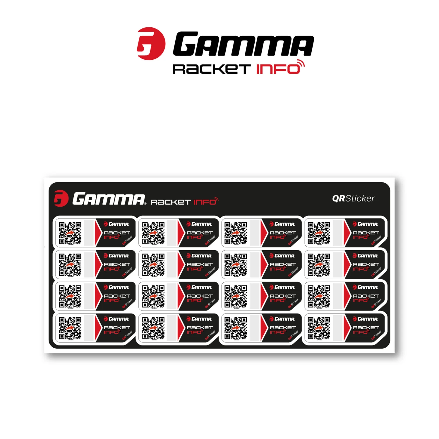 Gamma Racket Info Internationale Version Incollare Gli Adesivi Confezione Da 16 - Nero 3 Gamma Racket Info Internationale Version Incollare Gli Adesivi Confezione Da 16 - Nero