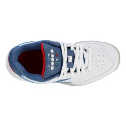 Diadora A Challenge 3 SL Scarpa Per Tappeto Bambini - Bianco, Blu -Tennis Attrezzature Negozio 00230000 0 4