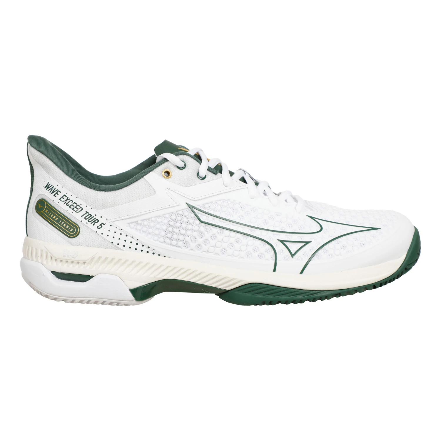 Mizuno Wave Exceed Tour 5 Scarpa Per Terra Rossa Uomini - Bianco, Verde Scuro 3 Mizuno Wave Exceed Tour 5 Scarpa Per Terra Rossa Uomini - Bianco, Verde Scuro