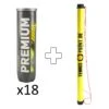 Premium 18 Tubi Da 4 In Aggiunta Tubo Per Palline 1 Premium 18 Tubi Da 4 In Aggiunta Tubo Per Palline -Tennis Attrezzature Negozio 0122000000 000 1