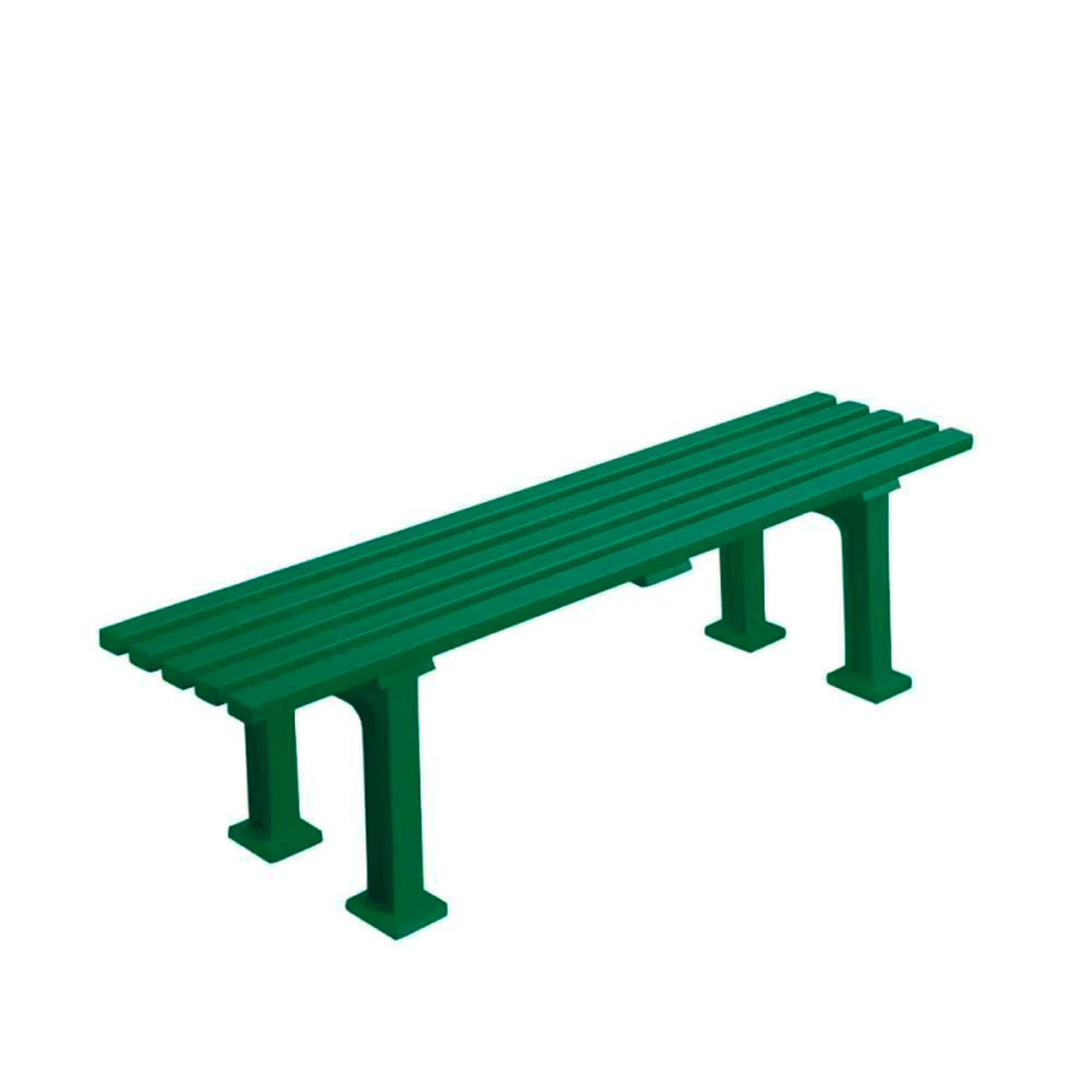 Panchina Da Tennis 1,5m Senza Schienale - Verde 2 Panchina Da Tennis 1,5m Senza Schienale - Verde