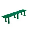 Panchina Da Tennis 2m Senza Schienale - Verde