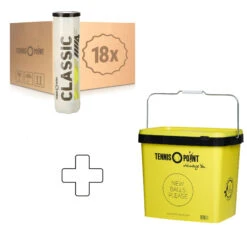 Classic Tennisball 18 Tubi Da 4 Nel Cartone, In Aggiunta Secchiello Per Palline