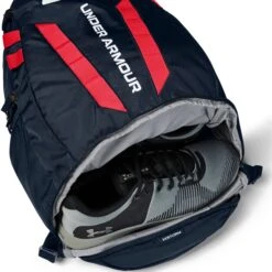 Under Armour Hustle 5.0 Zaino - Blu, Rosso -Tennis Attrezzature Negozio 0139900000 12