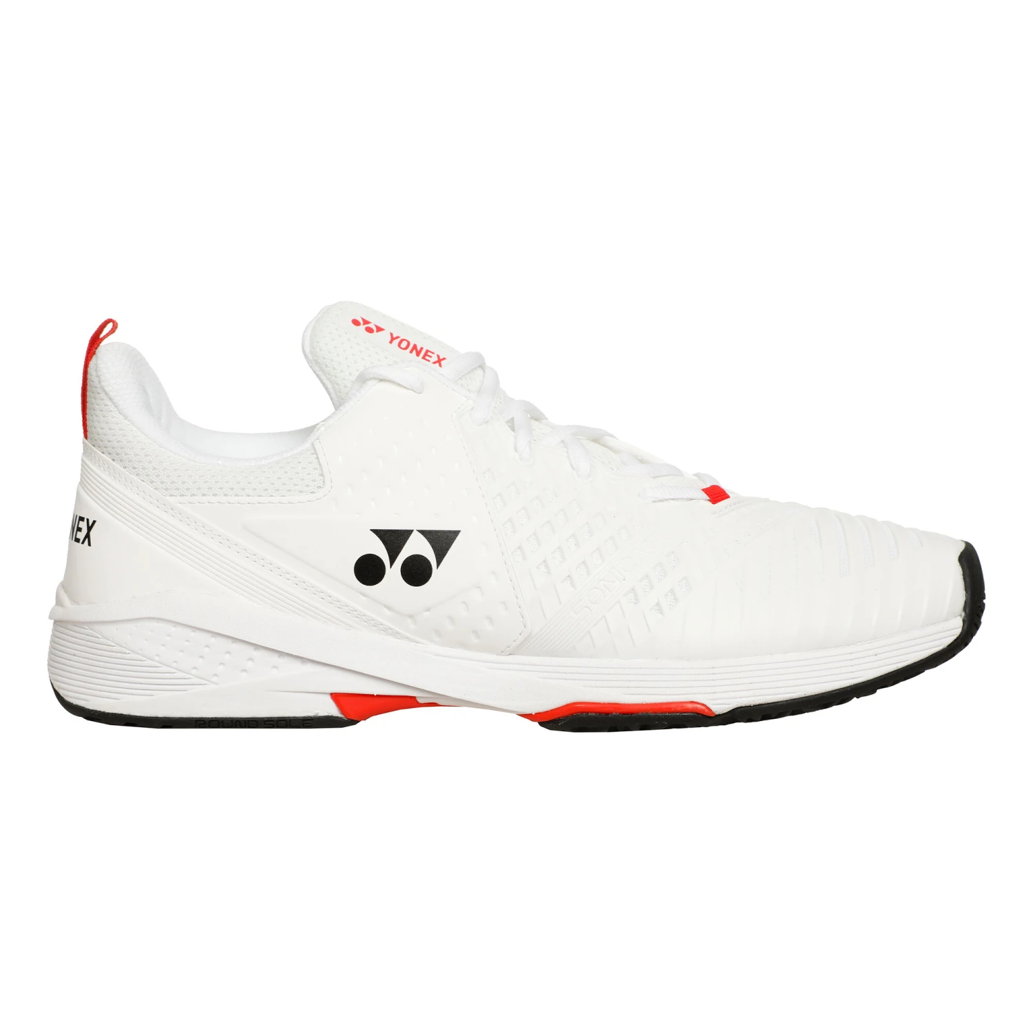 YONEX Power Cushion Sonicage 3 Scarpa Per Tutte Le Superfici Uomini - Bianco, Rosso 3 YONEX Power Cushion Sonicage 3 Scarpa Per Tutte Le Superfici Uomini - Bianco, Rosso