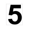 Platzziffer 5 Schild - Bianco, Nero -Tennis Attrezzature Negozio 0142100000 000