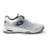 Lotto MIRAGE 100 CLY Scarpa Per Terra Rossa Uomini - Bianco, Grigio -Tennis Attrezzature Negozio 01608000 0 1