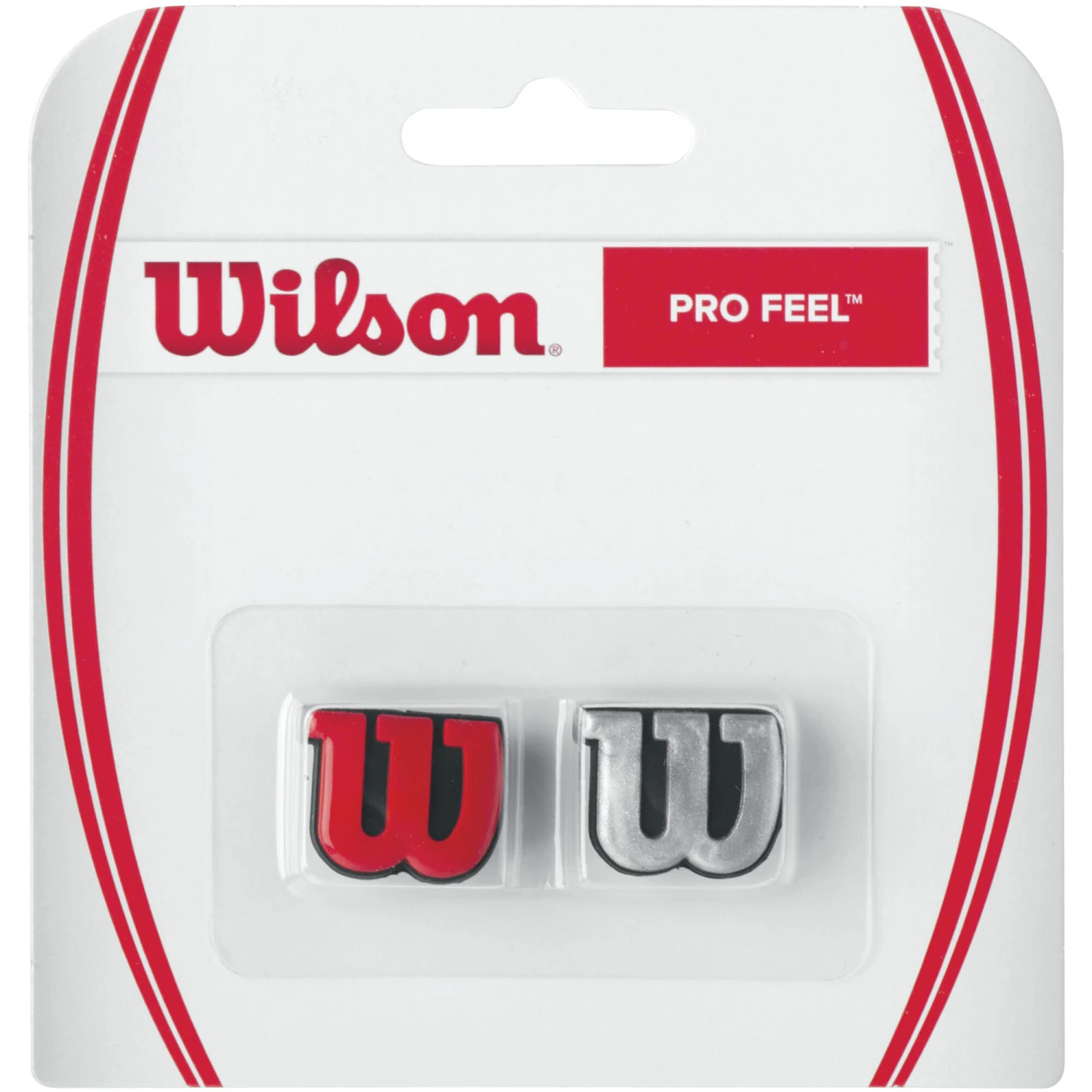 Wilson Pro Feel Antivibrazioni Confezione Da 2 - Argento, Rosso 3 Wilson Pro Feel Antivibrazioni Confezione Da 2 - Argento, Rosso