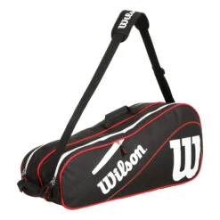 Wilson Advantage III Six Borsa Per Racchetta - Nero, Bianco -Tennis Attrezzature Negozio 0199200000 0 1