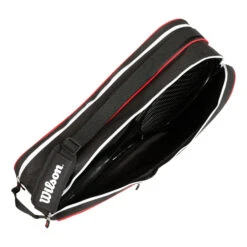 Wilson Advantage III Six Borsa Per Racchetta - Nero, Bianco -Tennis Attrezzature Negozio 0199200000 10