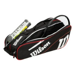 Wilson Advantage III Six Borsa Per Racchetta - Nero, Bianco -Tennis Attrezzature Negozio 0199200000 11