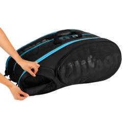 Wilson Tour 15 Borsa Per Racchetta Edizione Speciale - Nero, Blu -Tennis Attrezzature Negozio 0205100000 14