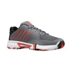 K-Swiss Hypercourt Express 2 Scarpa Per Terra Rossa Bambini - Grigio, Arancione -Tennis Attrezzature Negozio 02118000 000 1