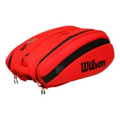 Wilson Roger Federer DNA Borsa Per Racchetta Da 12 - Rosso, Nero