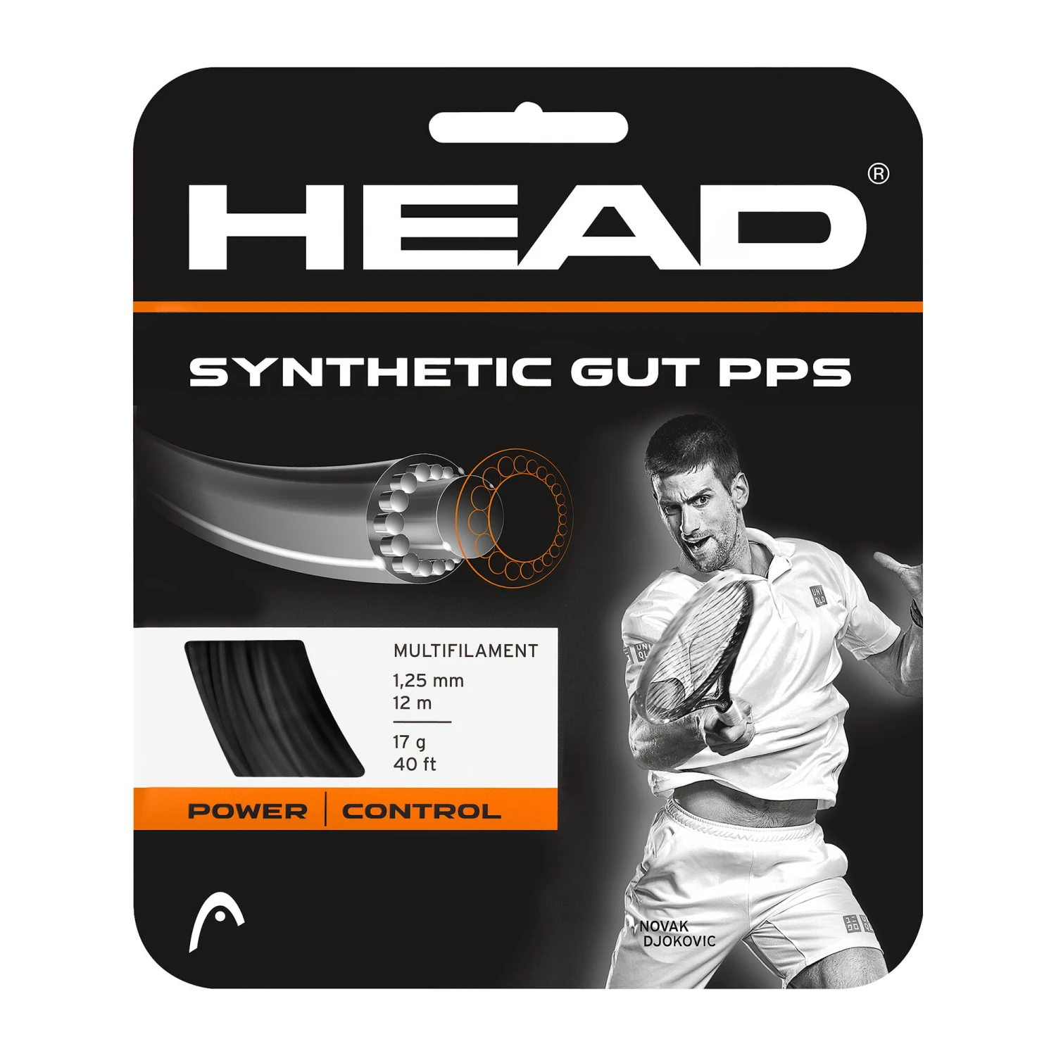 Head Synthetic Gut PPS Set Di Corde 12m - Nero 3 Head Synthetic Gut PPS Set Di Corde 12m - Nero