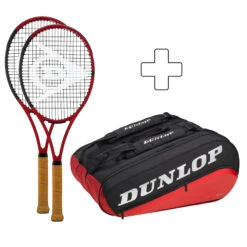 Dunlop 2x CX 200 Tour 18x20 In Aggiunta Borsa Per Racchetta