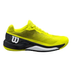Wilson Rush Pro 4.0 Scarpa Per Terra Rossa Uomini - Giallo Neon, Nero