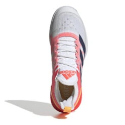 ADIDAS Adizero Ubersonic 4 Scarpa Per Tutte Le Superfici Donna - Bianco, Corallo -Tennis Attrezzature Negozio 05415000 0 4