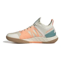 ADIDAS Adizero Ubersonic 4 Scarpa Per Tutte Le Superfici Donna - Bianco, Arancione -Tennis Attrezzature Negozio 05562000 0 9