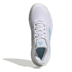 ADIDAS CourtJam Control Scarpa Per Tappeto Donna - Bianco, Turchese -Tennis Attrezzature Negozio 05588000 0 4