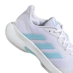 ADIDAS CourtJam Control Scarpa Per Tappeto Donna - Bianco, Turchese -Tennis Attrezzature Negozio 05588000 10