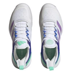 ADIDAS Adizero Ubersonic LanzaT 4 Scarpa Per Tutte Le Superfici Donna - Bianco, Blu -Tennis Attrezzature Negozio 05597000 0 4