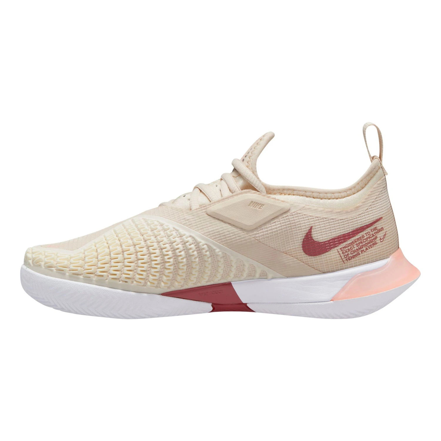 Nike Court Vapor React NXT Scarpa Per Terra Rossa Donna - Beige, Rosso 4 Nike Court Vapor React NXT Scarpa Per Terra Rossa Donna - Beige, Rosso - immagine 2